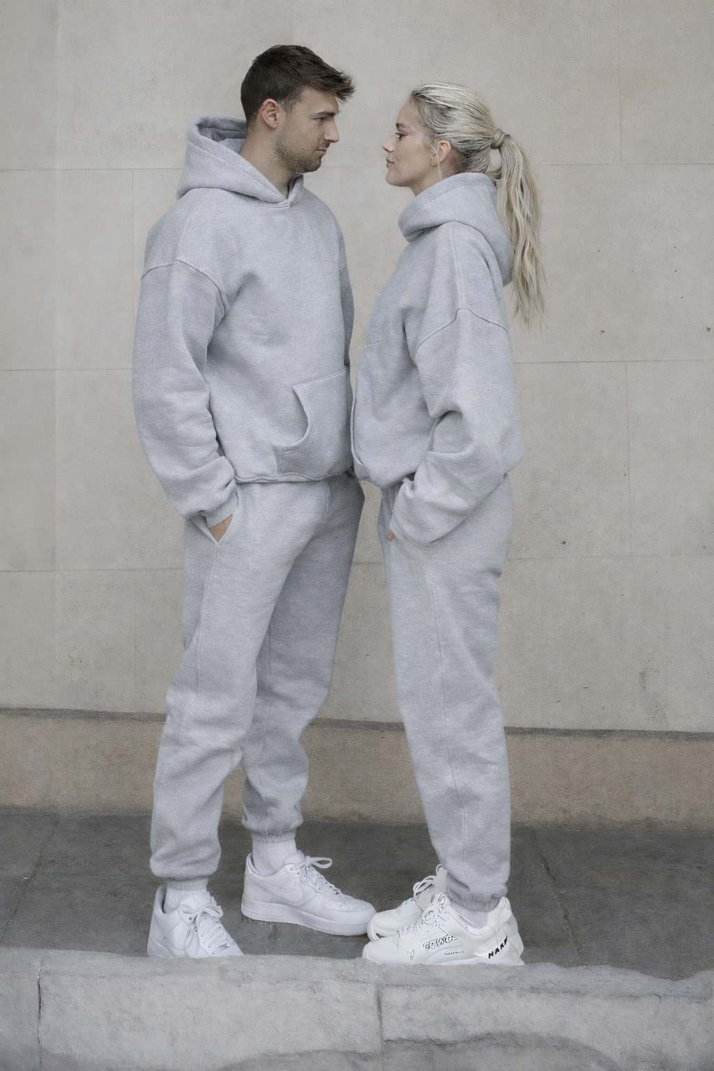 Unisex Siyah Oversize Kapüşonlu Eşofman Takımı/ Kapıda Ödeme