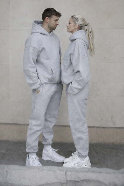 Unisex Siyah Oversize Kapüşonlu Eşofman Takımı/ Kapıda Ödeme