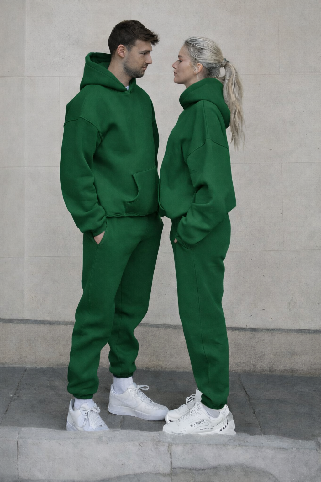 Unisex Siyah Oversize Kapüşonlu Eşofman Takımı/ Kapıda Ödeme