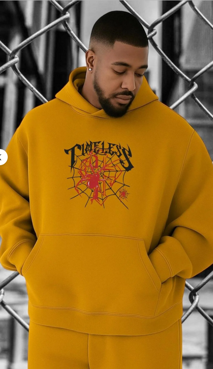 👉 Fearless Örümcek Baskılı Oversize Hoodie | Kapıda Ödeme