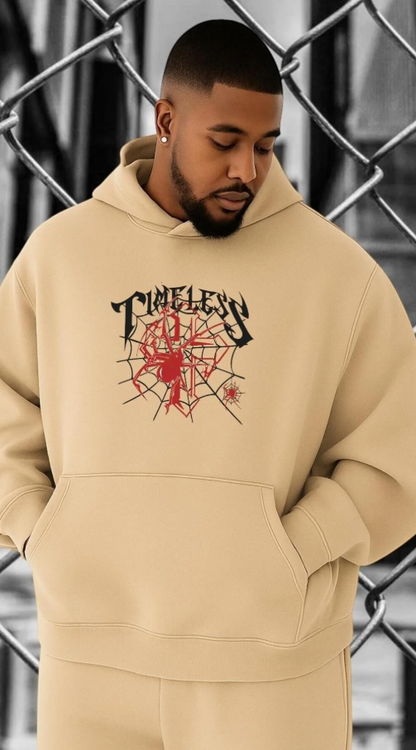 👉 Fearless Örümcek Baskılı Oversize Hoodie | Kapıda Ödeme