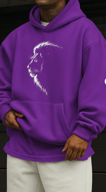 Lion Art Baskılı Oversize Hoodie – Kapıda Ödem