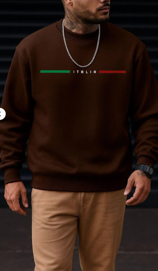 ITALIA yazılı sweatshirt / KAPIDA ÖDEMELİ