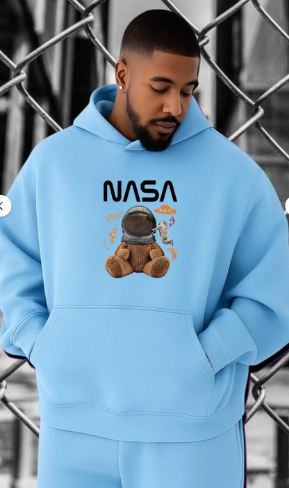 NASA Baskılı Kapüşonlu Sweatshirt – Kapıda Ödeme
