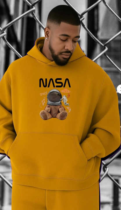 NASA Baskılı Kapüşonlu Sweatshirt – Kapıda Ödeme