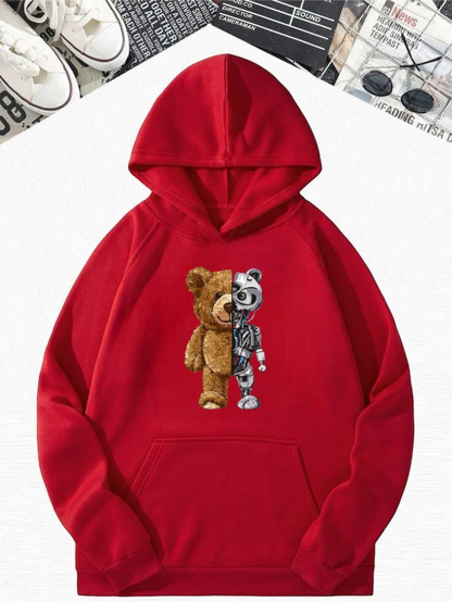 Yarı Ayı Yarı Robot Hoodie / Kapıda ödeme