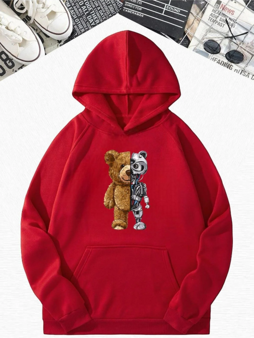 Yarı Ayı Yarı Robot Hoodie / Kapıda ödeme