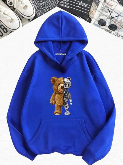 Yarı Ayı Yarı Robot Hoodie / Kapıda ödeme