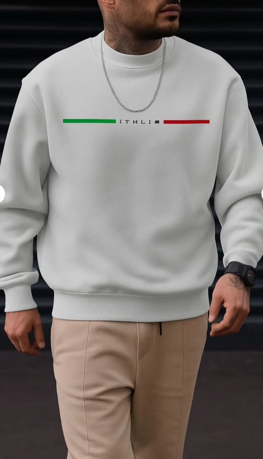 ITALIA yazılı sweatshirt / KAPIDA ÖDEMELİ