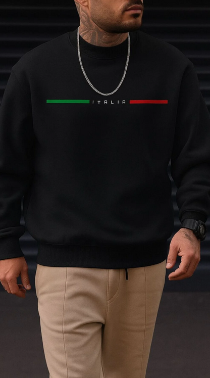 ITALIA yazılı sweatshirt / KAPIDA ÖDEMELİ