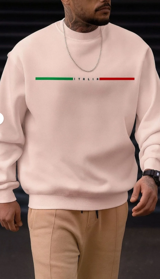 ITALIA yazılı sweatshirt / KAPIDA ÖDEMELİ