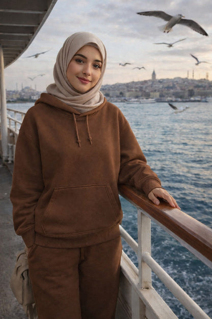 🖤 Kapıda Ödeme Oversize Kapüşonlu Sweatshirt